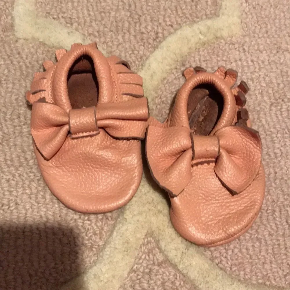 Pink moccasins